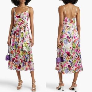 Alice + Olivia Samantha Floral Midi Dress